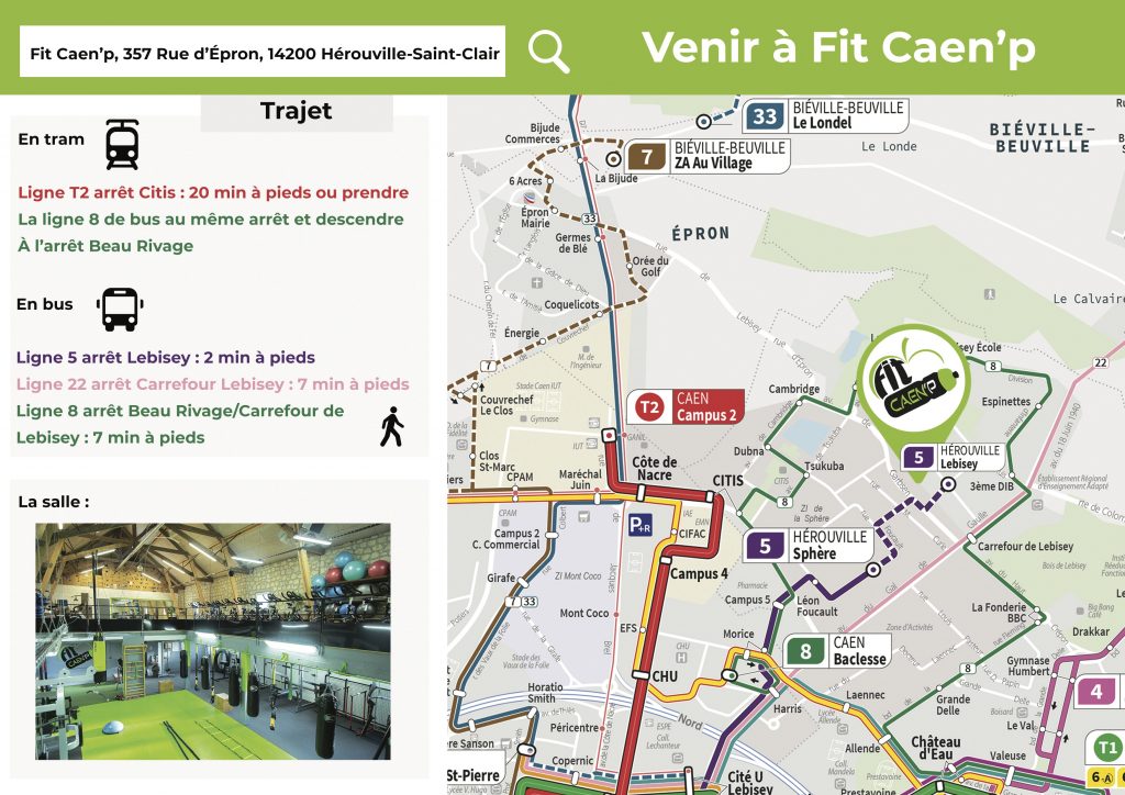 Fit Caen'p Plan d'accès